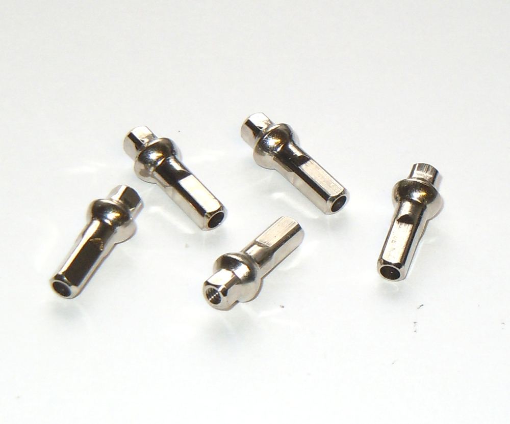 Double Square Nippel Messing, Polyax, silber, L=12 mm, G=16 mm,
