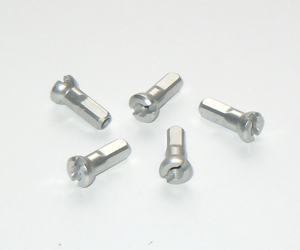 POLYAX Nippel ALU silber,  L=12mm, D=2 mm, 1 St.