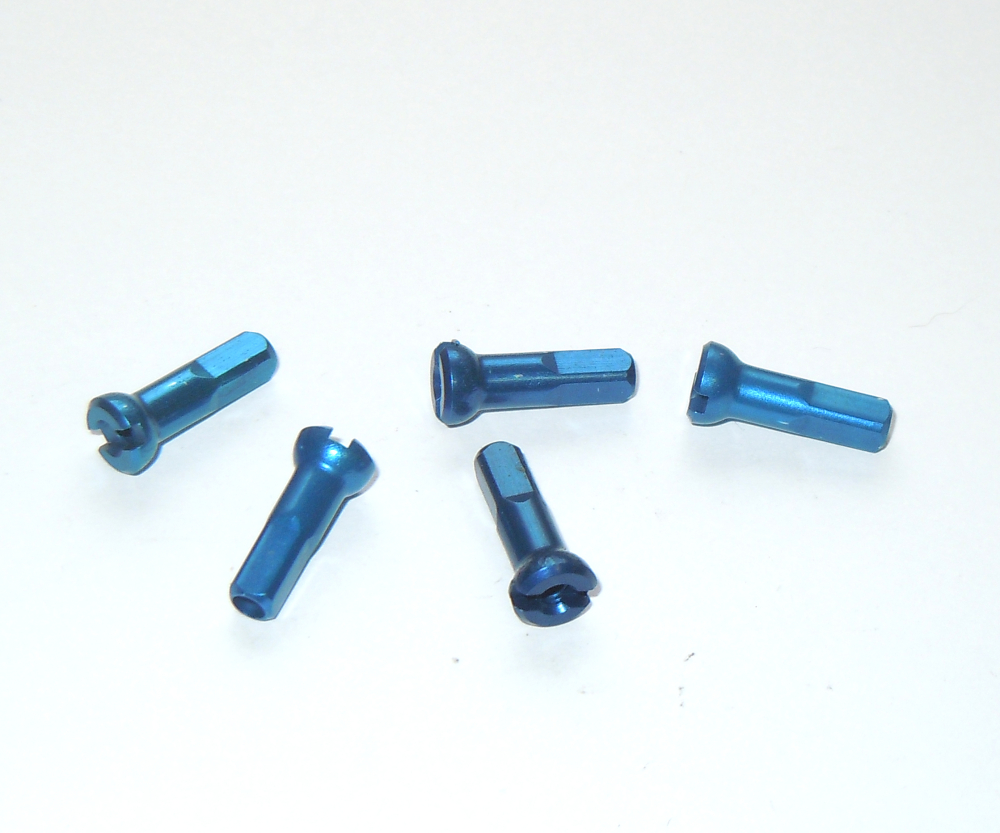 POLYAX Nippel ALU blau, L=14 mm, D=2 mm, 1 St.