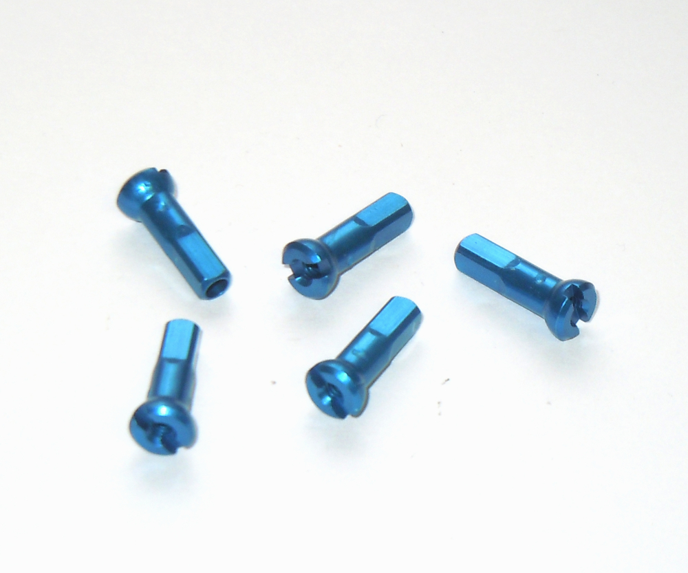 POLYAX Nippel Alu Secure Lock, blau, L=14 mm, D=2 mm,