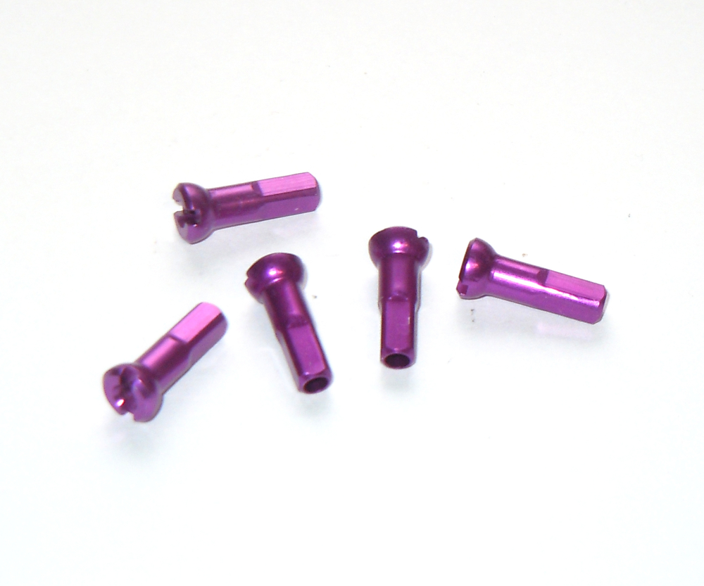 POLYAX Nippel ALU violett, L=14 mm, D=2 mm, 1 St.