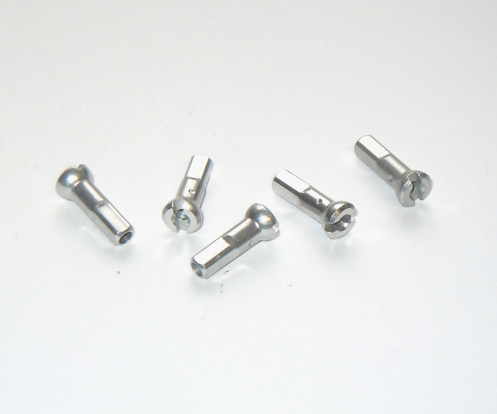 POLYAX Nippel ALU SILS, silber, L=14 mm, D=2 mm, 1 St.