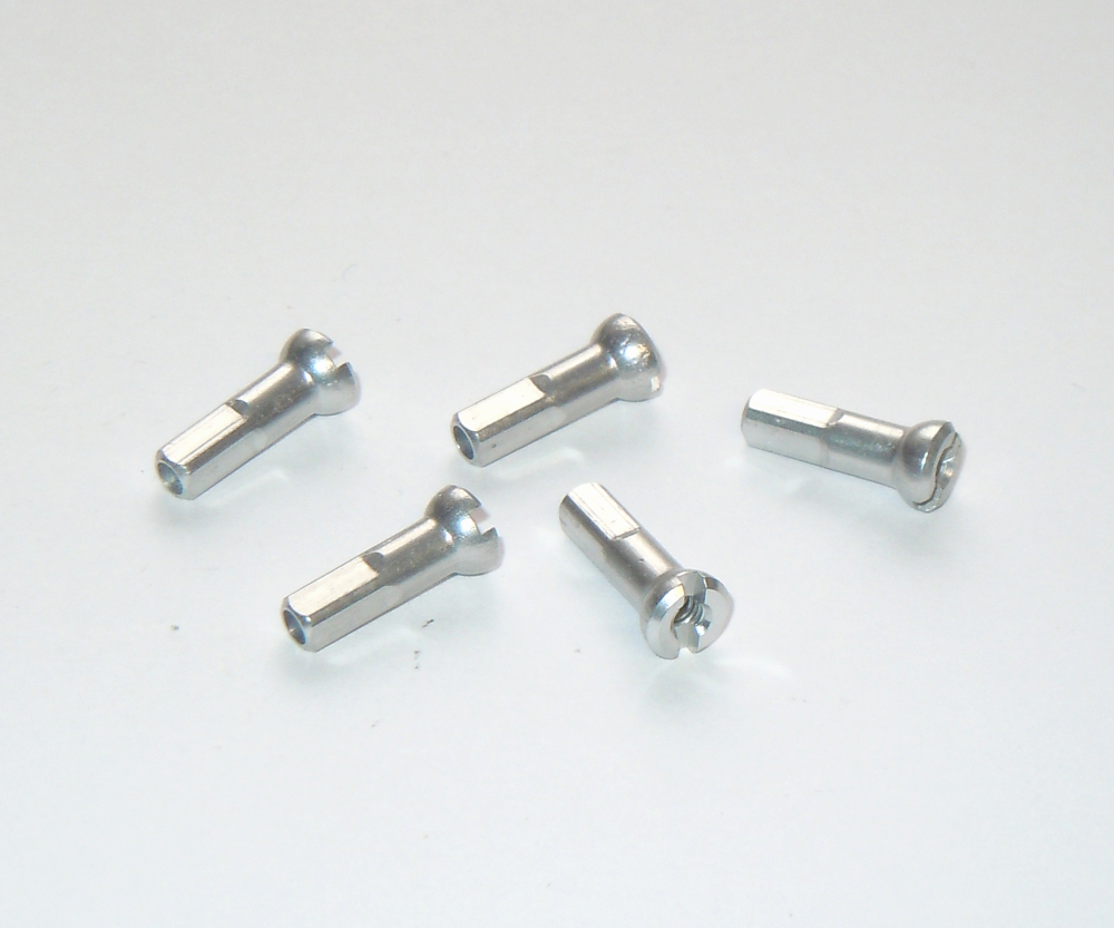 POLYAX Nippel ALU silber, L=14 mm, D=2 mm, 1 St.