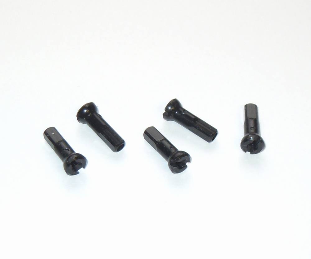 POLYAX Nippel ALU SecureLock, schwarz, L=14 mm, D=2 mm, 1 St.