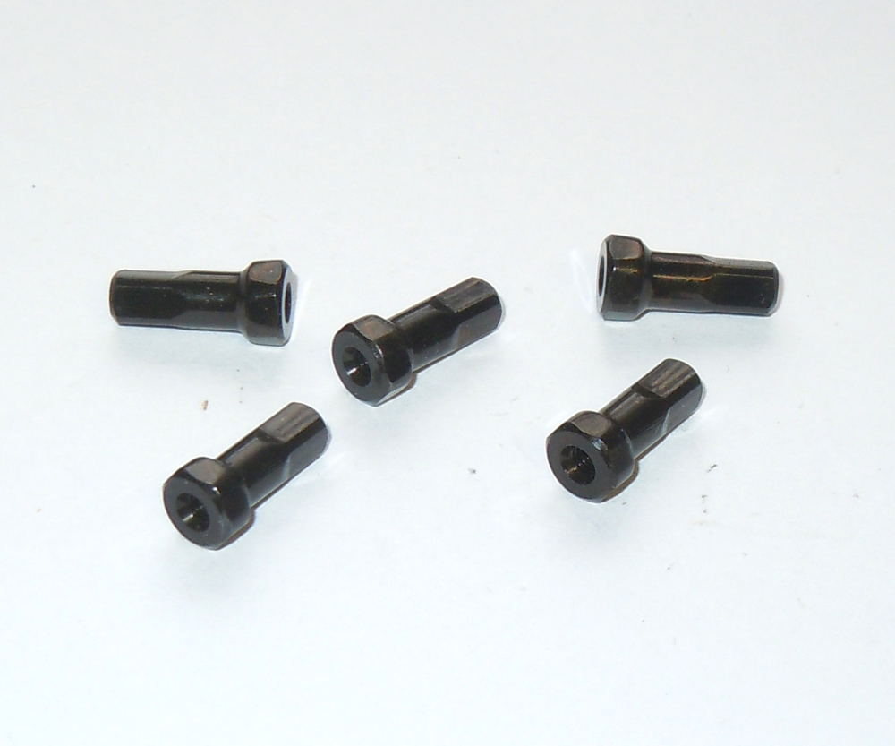 POLYAX HEX 6-Kantnippel MS, schwarz, L=12 mm, D=2 mm, 1 St.