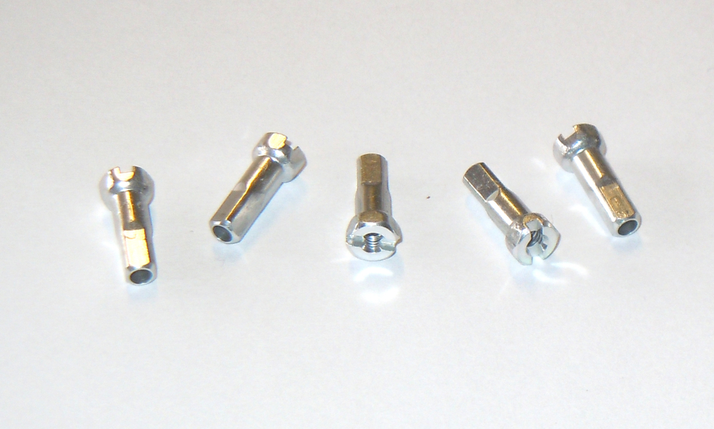 POLYAX HEX 6-Kantnippel ALU, silber, L=14 mm, D=2 mm, 1 St.