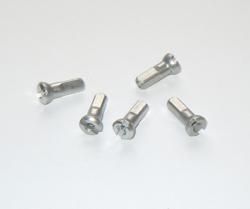 POLYAX Nippel ALU silber, L=12 mm, D=1,8 mm, 1 St.