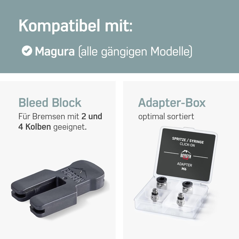 Borgen Entlüftungset PRO für Magura Scheibenbremsen
