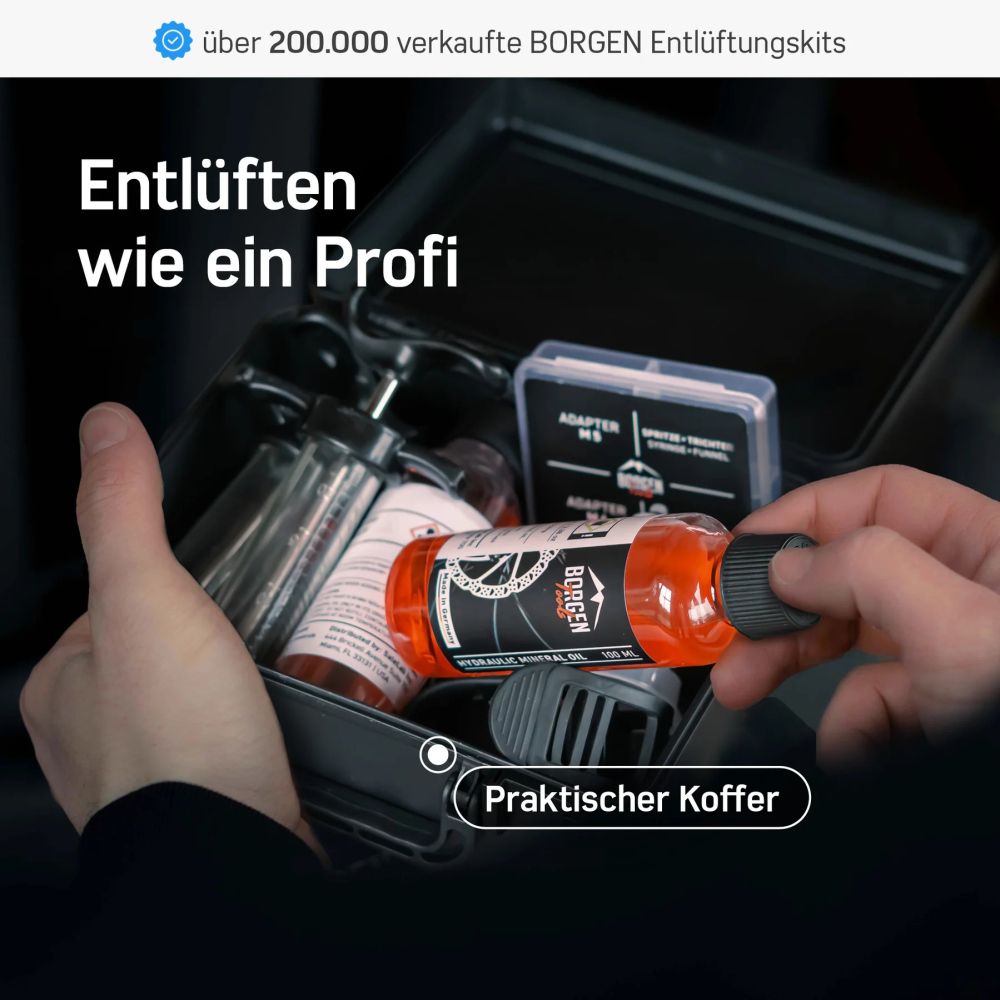 Borgen Entlüftungset PRO für SHIMANO, TEKTRO und TRP Scheibenbremsen