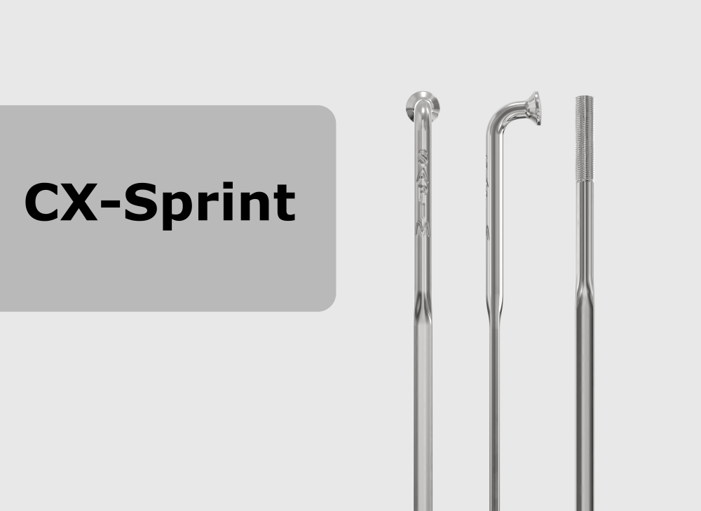 SAPIM  CX-SPRINT 340 mm, OHNE Gewinde, silber