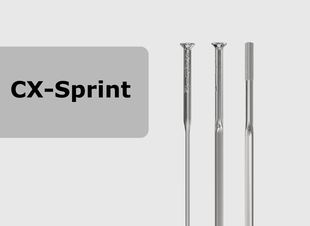 SAPIM  CX-SPRINT 340 mm, OHNE Gewinde, silber, gerade