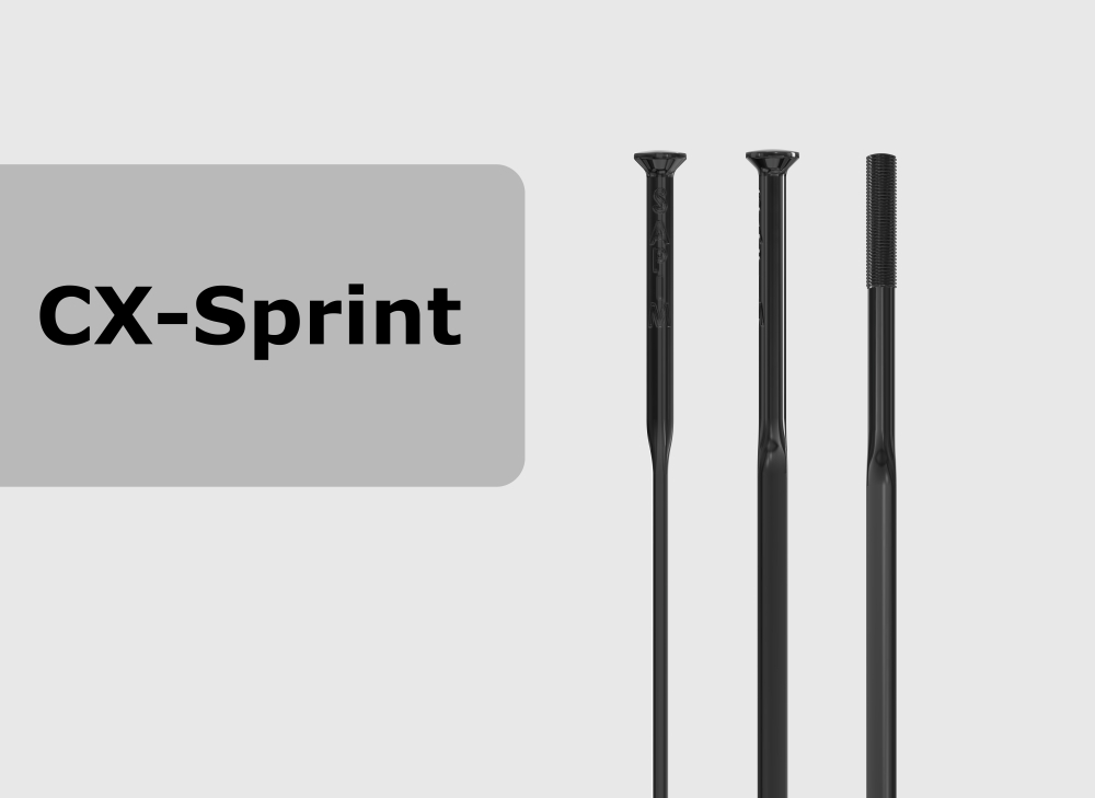 SAPIM  CX-SPRINT 340 mm, OHNE Gewinde, schwarz, gerade