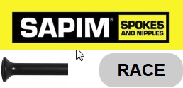 SAPIM RACE 298 mm, schwarz, gerade