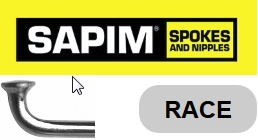 SAPIM RACE 340 mm, OHNE Gewinde, silber