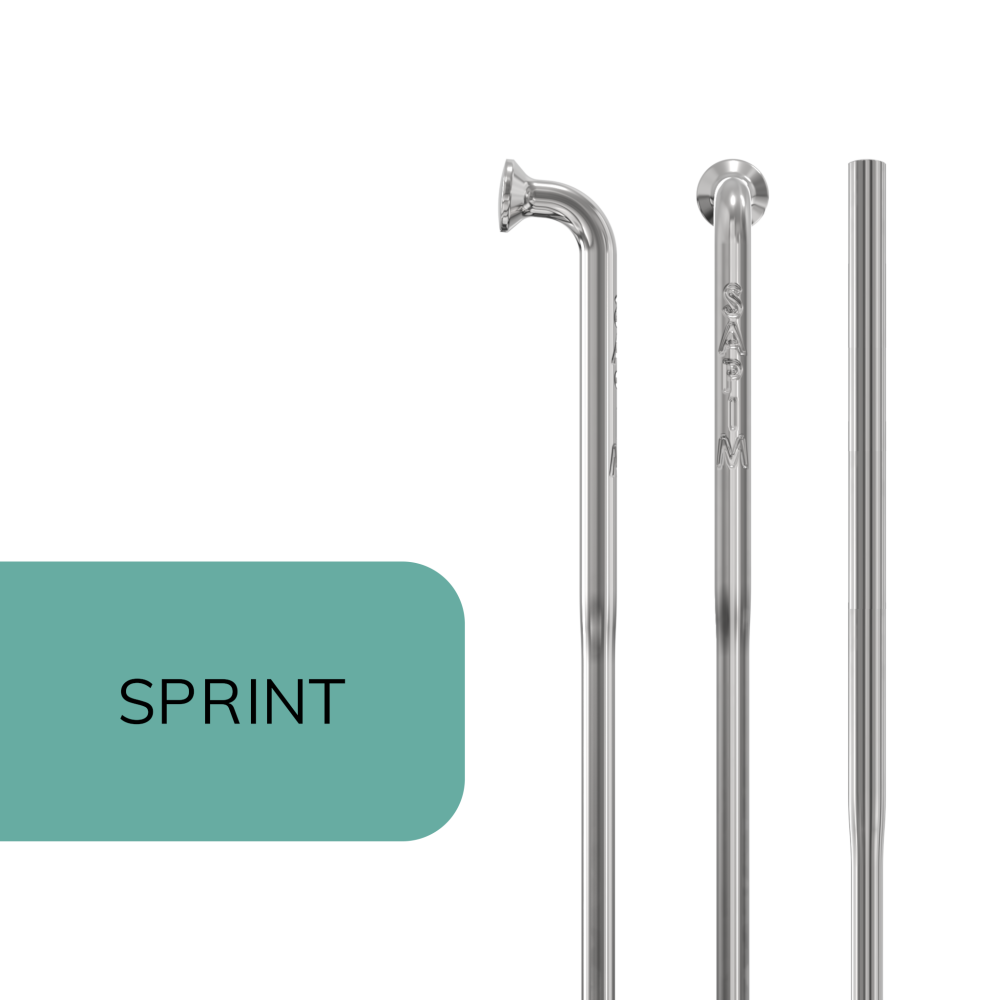 SAPIM  SPRINT Speiche 210 mm, OHNE Gewinde, silber,